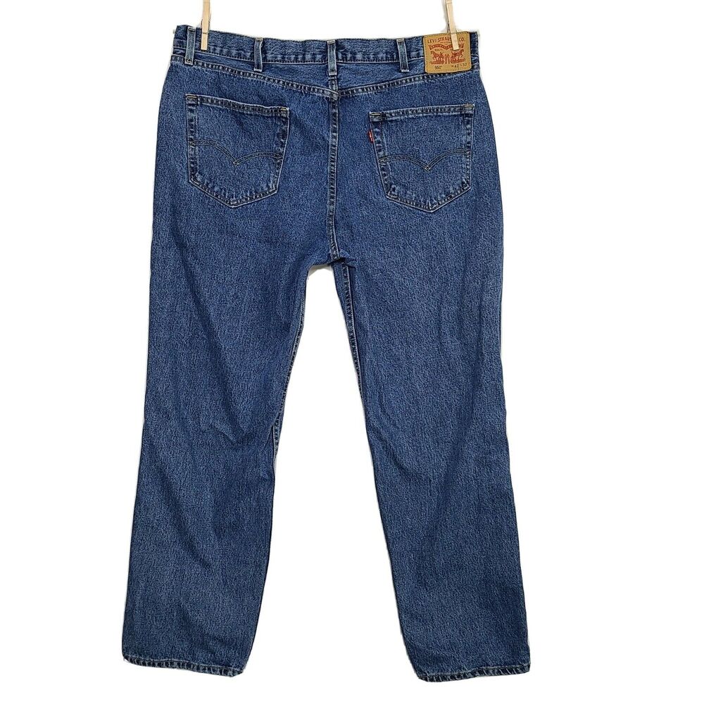 Mens Levi's 550 Relaxed Fit Jeans Size 42X32 Blue Levi Strauss